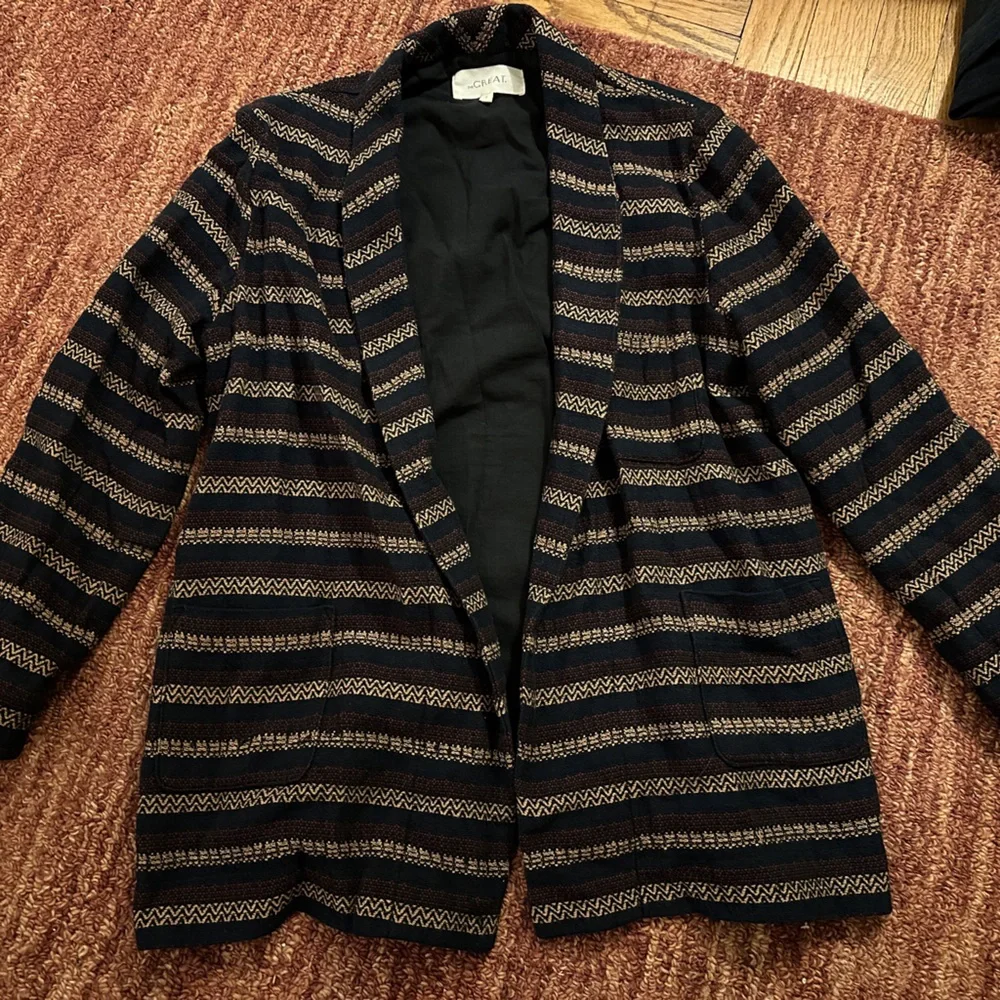 The Great Maroon and Navy Blazer Size 1 Small - Picture 4 of 6
